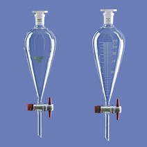 Lenz 분액깔때기 장형 Separatory Funnel Squibb Type 눈금표시있음(눈금형), 눈금형 1L 1/EA