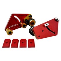 목공기계목공 베어링 롤러 피더 테이블 톱 휠 프레스 알루미늄 합금 보드 고정 도구 1 쌍, 01 as photo