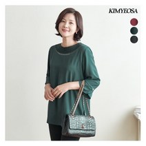 [김여사] 마리모 자수넥 블라우스 엄마옷/마담옷/중년여성/50대/60대