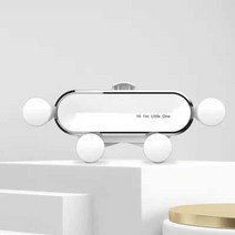 차량용 공기배출구 고정식 스마트폰 거치대, 화이트 시나몬도그