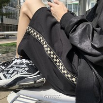 캐쥬얼 운동 짧은 바지남자 트렌드 핫한 바둑판 드높다 스트리트 팬츠 아메카지스타일 여름 와이드 루즈핏 4692683409