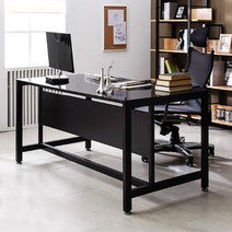 강화유리책상 고급 임원 중역 사장님 유리 사무 책상, 01.블랙(T3B-812)_03.유리 블랙