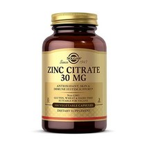 Solgar 솔가 아연 30mg 100개 야채 캡슐 피부 맛과 시력 최적 흡수를 형태 비 GMO 100인분