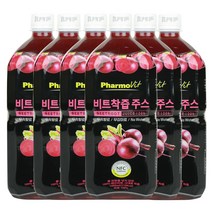 파모빗 저온 착즙 레드비트즙 주스 100% 1000ml, 6개