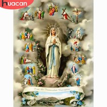 HUACAN 5D DIY 다이아몬드 그림 종교 전체 광장 홈 장식 자수 아이콘, [05] 60x80cm