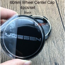 4개대 60mm VOSSEN 로고 엠블럼 스티커 자동차 휠 센터 허브 캡 림 커버 bmw vw 벤츠 혼다 마즈다 아우디, 60mm black2