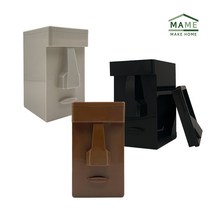 인테리어 화장대 책상 모아이 미니 1L 휴지통 3색, 블랙