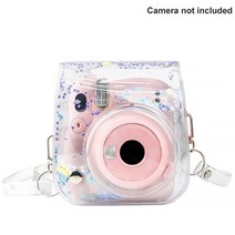 즉석카메라 폴라로이드폴라로이드 미니 11 휴대용 투명 PVC 카메라 케이스 커버 어깨 끈 포함 사진 보호, 03 Purple