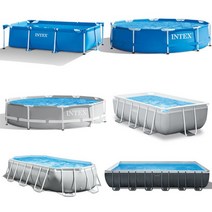 대형 야외 수영장 성인 어린이 가족 간이 조립식 특대형 실내 펜션 마당 풀장 YB103, M.400 x 200 x 펌프 100CM