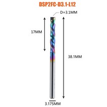 1pc 목공 밀링 커터 업 앰프 다운 컷 2 플루트 나선형 카바이드 밀링 도구 cnc 라우터 압축 목재 엔드 밀 커터 비트, DSP2FC-D3.1-L17