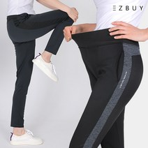 [이지바이] 여성 춘추용 트레이닝복 바지_언리밋 뱃살커버 와이드 밴딩 팬츠 / S~2XL 사이즈까지 빅사이즈 / 7CM 와이드 밴드 / 군살 타파 / 허벅지 배색_운동복 등산복