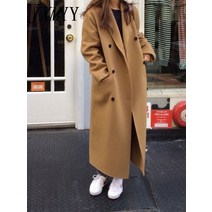 여성 캐시미어 롱코트 반 코트 트렌치 울 아이보리 모직 jxmyy 2022 겨 패션 우아한 기질 세련된 슈퍼 롱 레트로 더블 브레스트 핫
