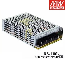 대 MEAN WELL RS-100-3.3 단일 출력 스위칭 전원 공급 장치 5V 12V 48V 24V, 05 RS-100-24