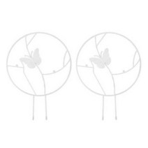 가정 정원 둥근 디자인을위한 2pc 꽃 식물 지원 대 철 등반 구조, [01] WHITE, 01 WHITE, 01 WHITE