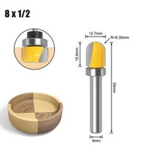 충전트리머 목공트리머 생크 그릇 및 트레이 템플릿 나무 라우터 비트 트리밍 머신 밀링, 8mm 생크 1번