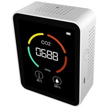 이산화탄소측정기 디지털 CO2 측정 감지기 대기질 모니터 이산화탄소 측정기 온도 습도 디스플레이 검출기 Co2