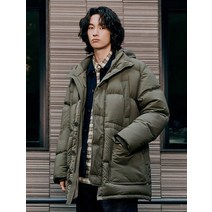 BEAN POLE 카키 뉴베이직 미디엄 구스 다운 점퍼