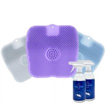 다번다 뽀득뽀득 국내생산 실리콘 발 세척 브러쉬 & 샴푸세트, 발샴푸2개