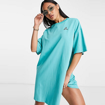 나이키 조던 에센셜 롱 반팔 티셔츠 드레스 원피스 틸블루 민트