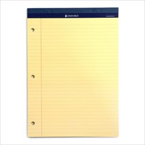 달콩팬시 옥스포드 3공 리갈패드 A4 노랑 70매