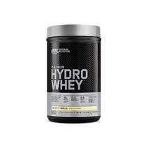 Optimum Nutrition 플래티넘 하이드로웨이 단백질 파우더 벨로시티 바닐라 1.75파운드, 1개, 기본, 1.75g