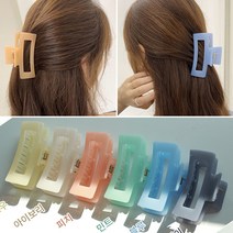 파스텔 올림머리 사각 집게핀 헤어핀 왕 데일리 심플 명품 반머리 반묶음 예쁜 머리핀 삔