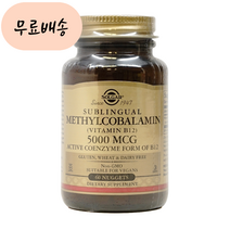 솔가 서브링구얼 메틸코발라민 (비타민 B12) 5000m.g 60너겟, 60정, 1개
