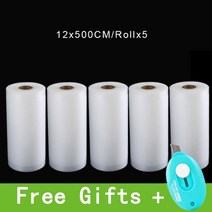 탈포기 진공탈포기 수동탈포기 식품 진공 포장 실러 보관 가방 12 cm 15 20 25 28cm x 500cm 1/2/5 롤/로트, 12x500CM 5 롤