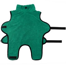 개목욕 가운 XS-XL 애완 동물 강아지 타올 작은 중형 대형 마이크로 화이버 슈퍼 흡수성 건조 타월, 01 green_02 S