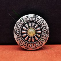 10X 남동 부족 실버 플라워 청록색 구슬 가죽 공예 수하물 가방 케이스 의류 재봉 Concho 버튼, 07 Beige Bead