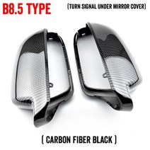 후진사이드미러 ABS 탄소 섬유 애드온 자동차 사이드 도어 미러 커버 아우디 A4 B8 용 캡, 02 Carbon LookB85
