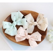 베베까꿍 여아 어린이 초등학생 유아 잔잔한 꽃잎 리본 헤어핀