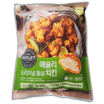애슐리 오리지널 통살 치킨 1.2kg 에어프라이어 냉동 바사삭 후라이드 순살 치킨, 1개