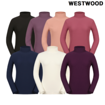 웨스트우드 22년 겨울신상 기모 티셔츠 등산 캠핑 트레킹 골프 일상복 여성 터틀넥 우먼 티셔츠 M4TTR408