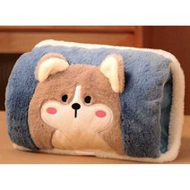 이불 핫팩 보온 주머니 가정용 겨울 워머, (양손) 빅 핑크 고양이 탈착