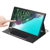 휴대용 보조 터치 모니터 4K 스마트 캠핑용티비 FHD 13.3 인치 10 포인트 스크린 휴대 IPS HDR 컴퓨터 디스플레이 HDMI USB C PC 노트북 전화 VESA 지원
