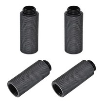 Uxcell 수-암 연장 피팅 G1/4 x 30mm PC 물 냉각 시스템 블랙 4개, Black