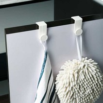 살림일기 2P+2P 싱크대 도어후크(총4P), 화이트도어후크(2P) - 2개