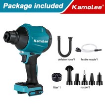 무선 충전 대형 송풍기 대포 강력 낙엽 세차Kamolee-40500RPM 먼지 송풍기 팽창기 1100W 무선 공기 다기능, 02 No Battery Brushed_02 EU