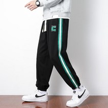 스포츠 캐주얼 바지 8XL 트레이닝 하의 청소년 밴딩 30대 일상 편안한 요즘 유행 봄 멀티 매치