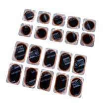 자전거 자전거 자전거 액세서리를위한 20PC 사이킹 자전거 펑크 수리 도구 내부 튜브 타이어 패치 세트, 블랙, 고무 면화