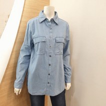 더아이잗 사이드슬릿 데님블라우스 IM3N0BL84P320408781