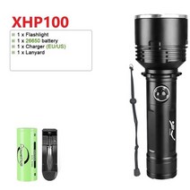 수중랜턴 직업 다이빙 손전등 18650 고성능 다이빙 토치 빛 충전식 수중 램프 ipx8 방수 스쿠버 다이빙 랜턴 호환, xhp100c
