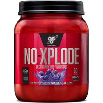 BSN 노 익스플로드 60서빙 2.45lb 포도맛, 그레이프 포도, 60 서빙, 1개