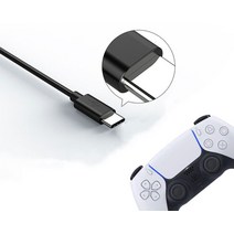 호환 플스5 PS5 케이블 듀얼 센스 C타입 USB 케이블 충전 무선 컨트롤러 1M 2M, PS5 케이블 1M(블랙)벌크