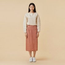 [JAJU/자주] 여 리넨 버튼 스커트_핑크