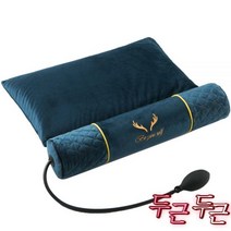 메밀 경추 베개 일자목 목편한 꿀잠 휴면 거북목 원통, 블루 메밀베개 에어백