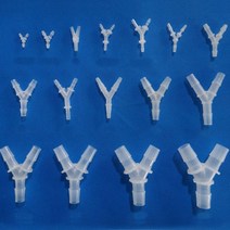 튜브 호스 커넥터 Y자 피팅 PP [튜빙 연결관 휘팅 일자 T자 콘넥터 플라스틱], YF-200200(10개/팩)