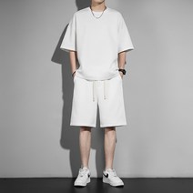 FANSYLI 남성여름트레이닝세트캐주얼숏티셔츠반바지트레이닝투피스230321F01