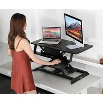 스탠딩 책상 테이블 높이 조절 스탠워크 노트북 거치대, (DWE02-01A) 전동이중리프팅테이블